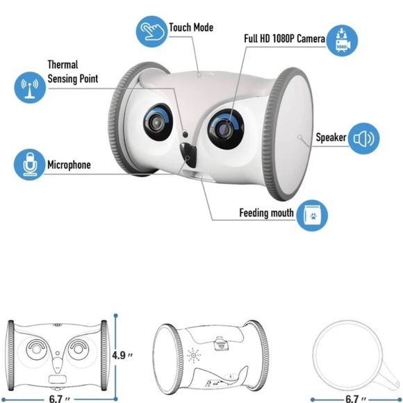 Skymee Owl Robot Camera Treat Dispenser - Picture 10 of 12